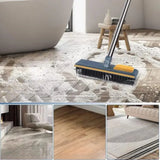 2-in-1 Floor Scrub Brush with Wiper for Bathroom and Tile Cleaning
