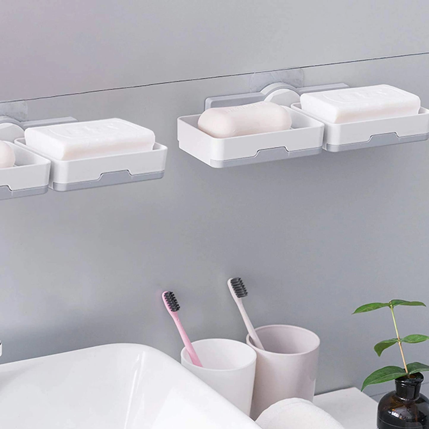 Double Layer Soap Dish with Drain Tray