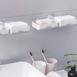 Double Layer Soap Dish with Drain Tray, No Drill