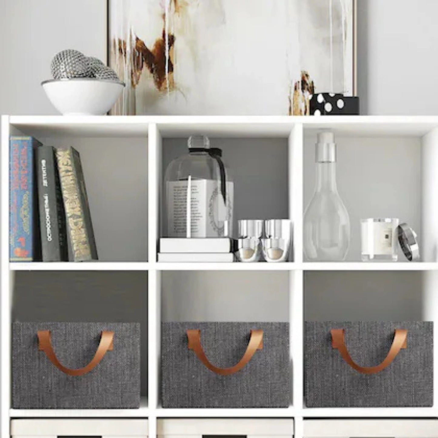 Clothing Storage Baskets with Metal Frame
