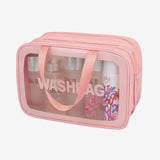 Clear Cosmetic Organizer Bags (Set of 3)
