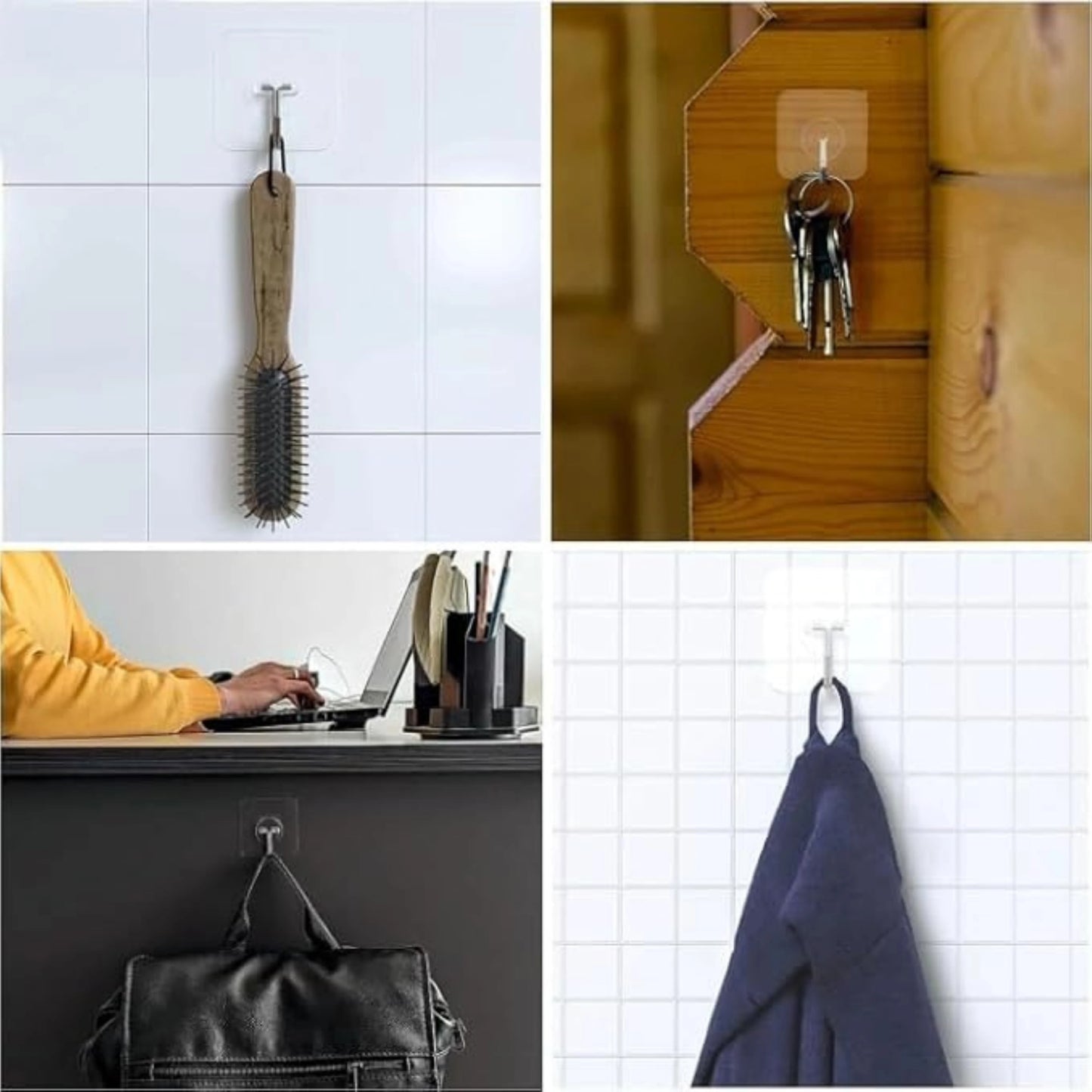 Pack of 10 Round Wall Hooks