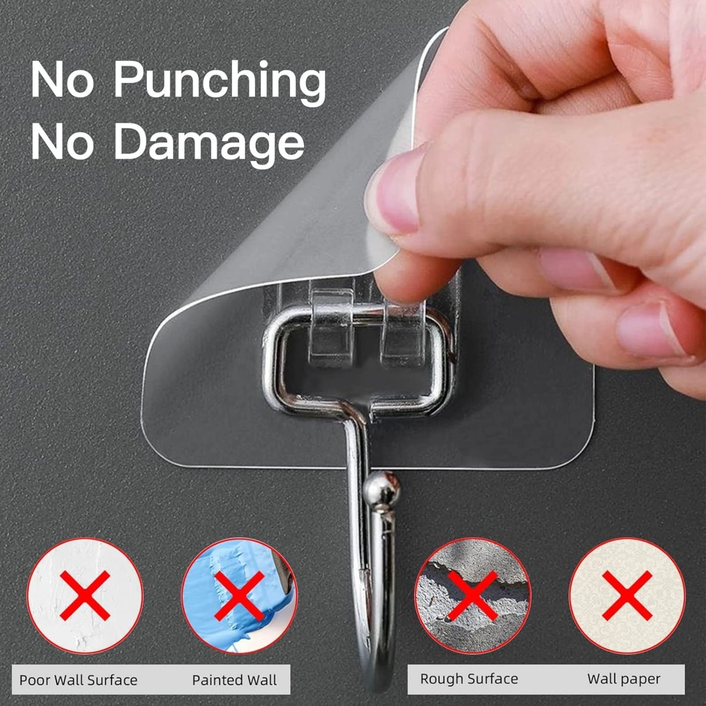 Heavy Duty Adhesive Wall Hooks