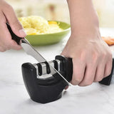 3 Stage Knife Sharpener with Non Slip Base