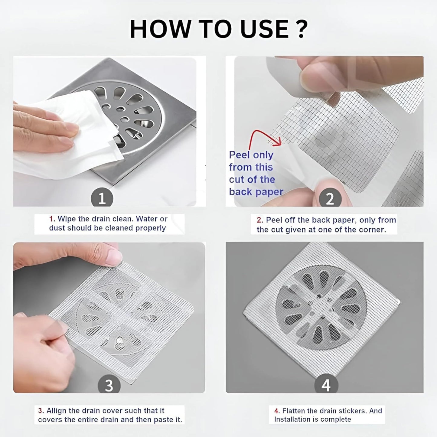 Disposable Drain Hair Catcher  | Pack of 10