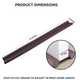 Door Bottom Sealing Strip Guard Cut to Size Gap Filler (Pack of 3)