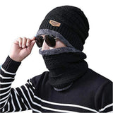 Winter Woolen Cap and Scarf Set for Men and Women